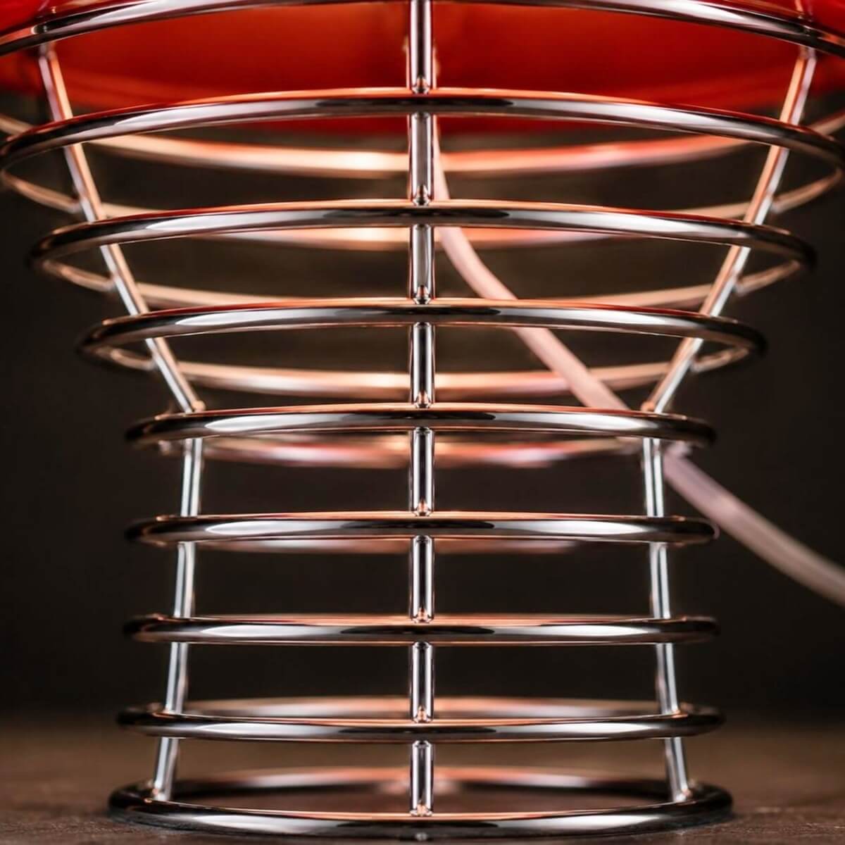 Modern Glass Shade and Spiral Base Unusual Table Lamp
