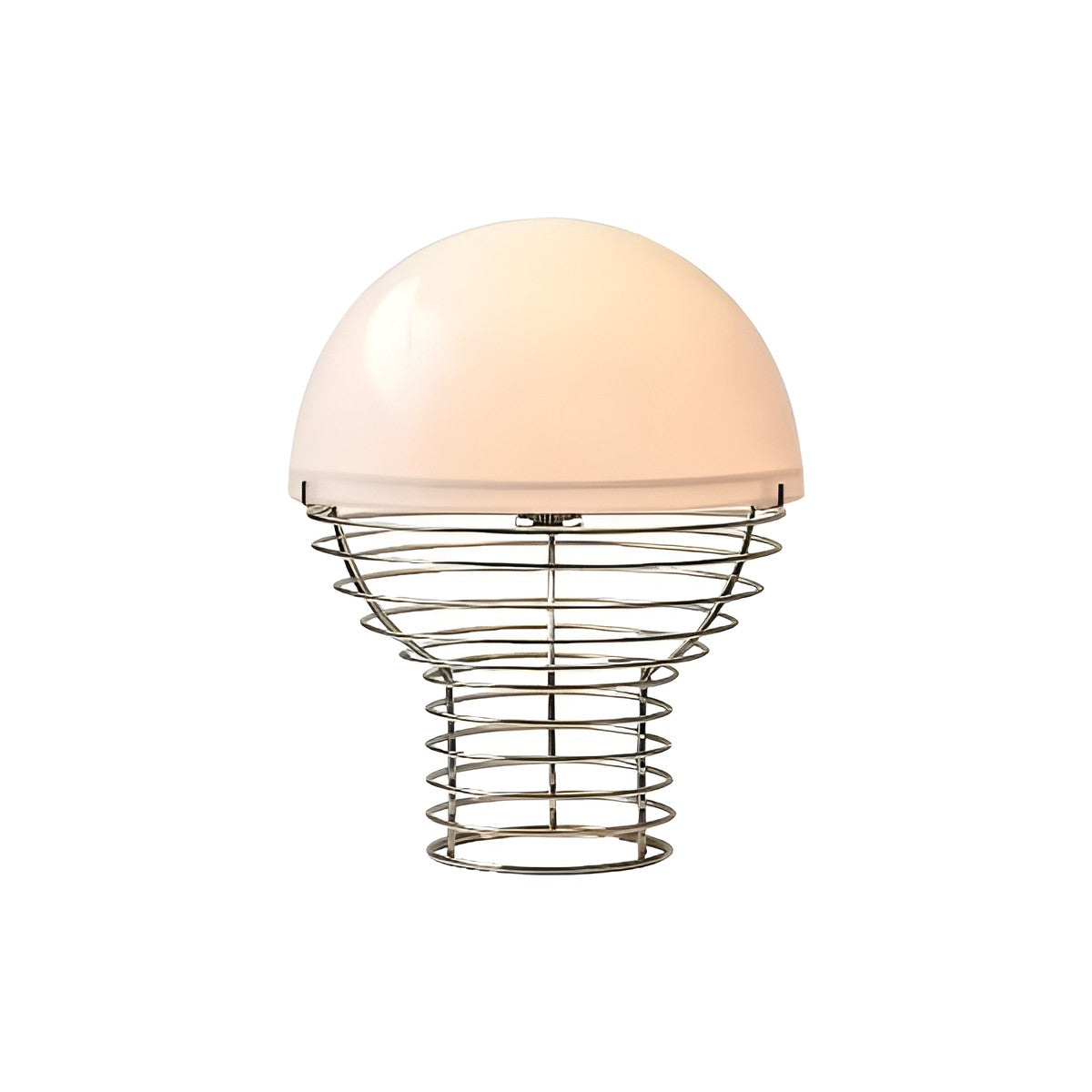 Modern Glass Shade and Spiral Base Unusual Table Lamp