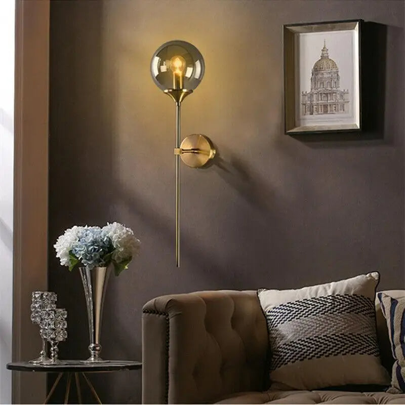 Modern Globe Shape Glass Wall Lamp