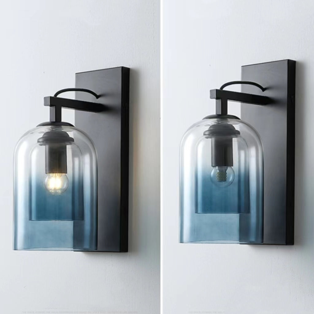 Modern Cylindrical Double Glass Wall Light