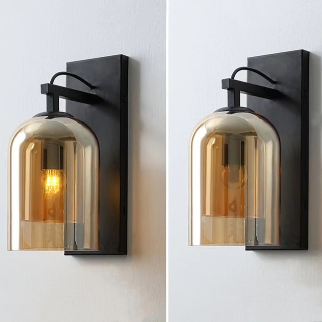 Modern Cylindrical Double Glass Wall Light