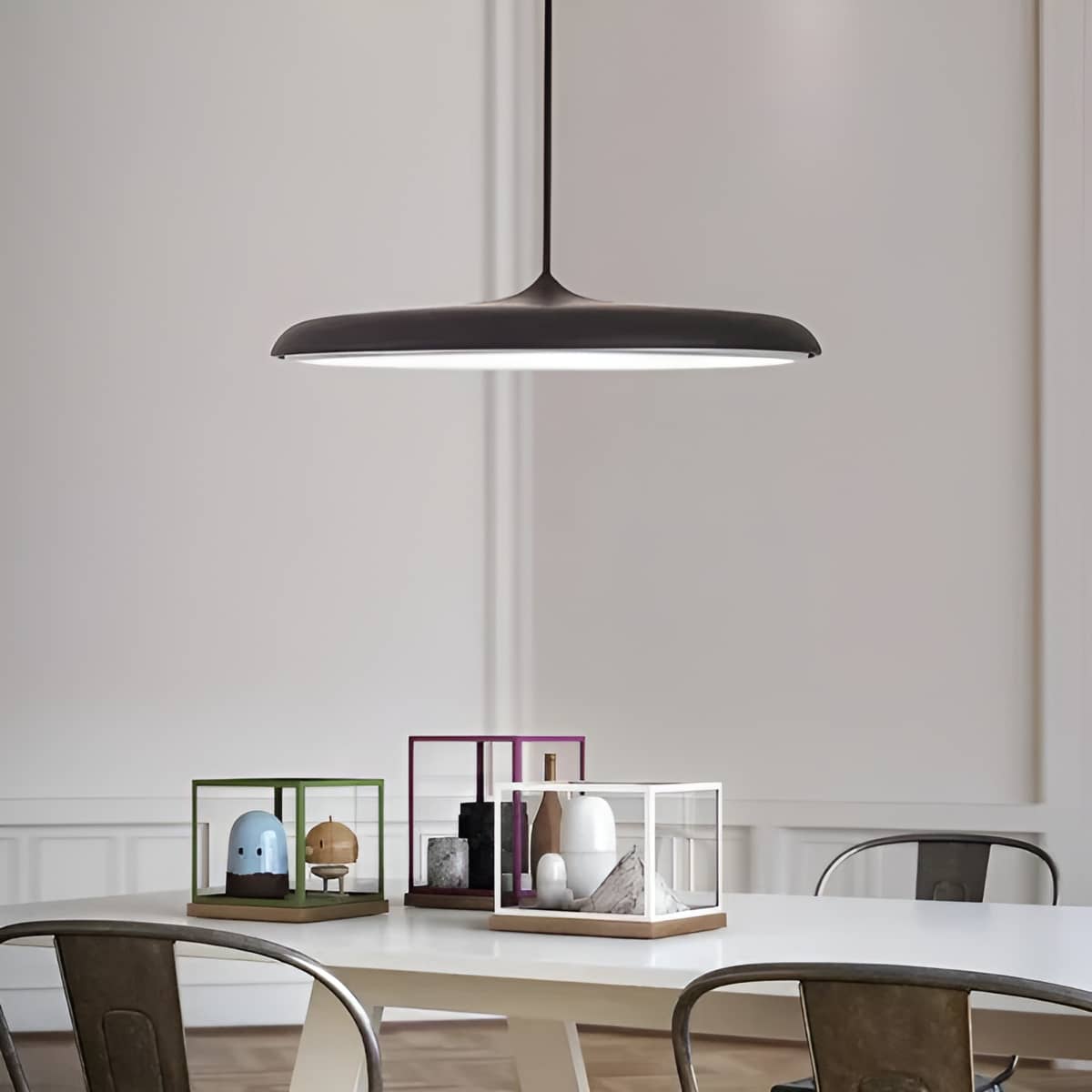 Modern Macaron Disc LED Hanging Lamp