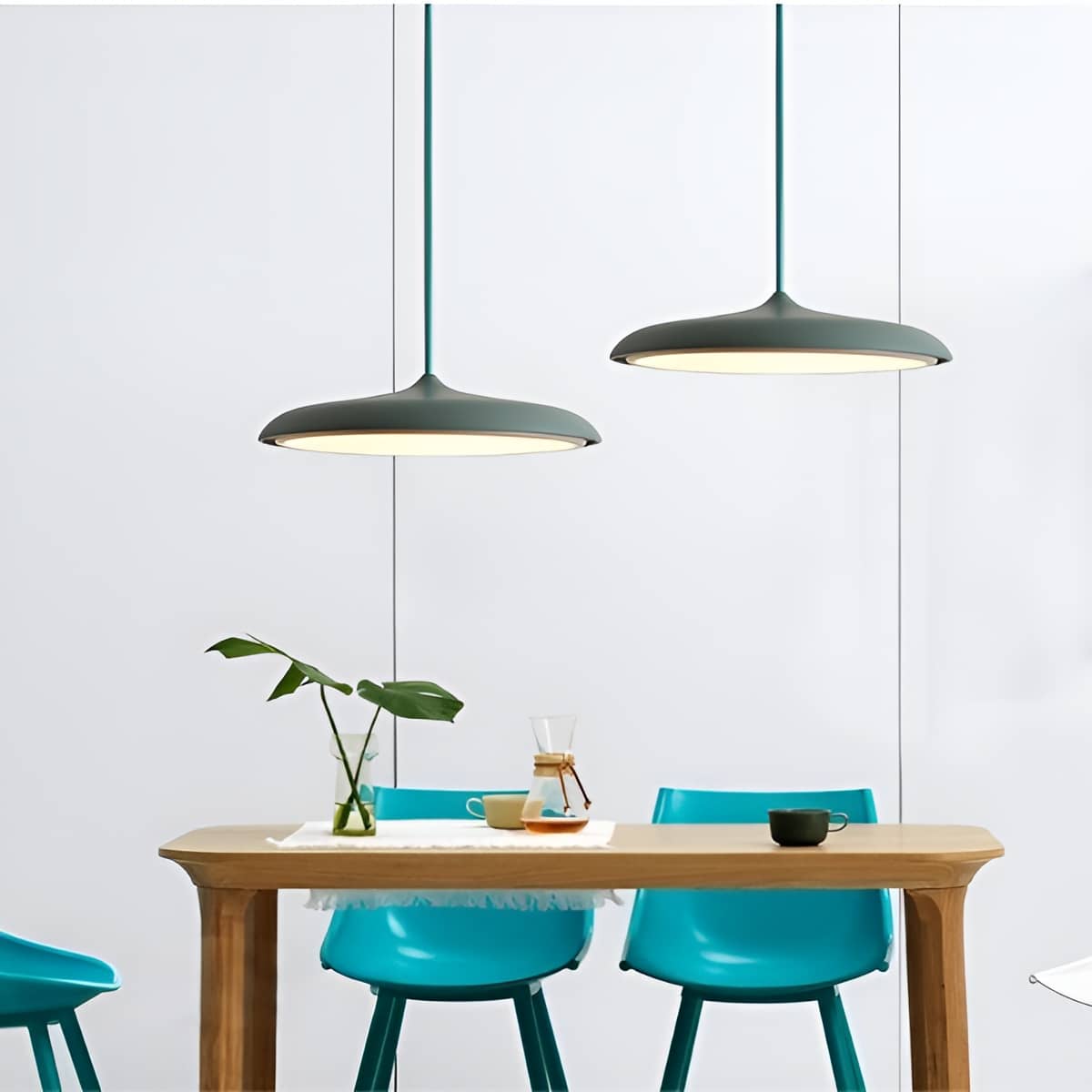 Modern Macaron Disc LED Hanging Lamp