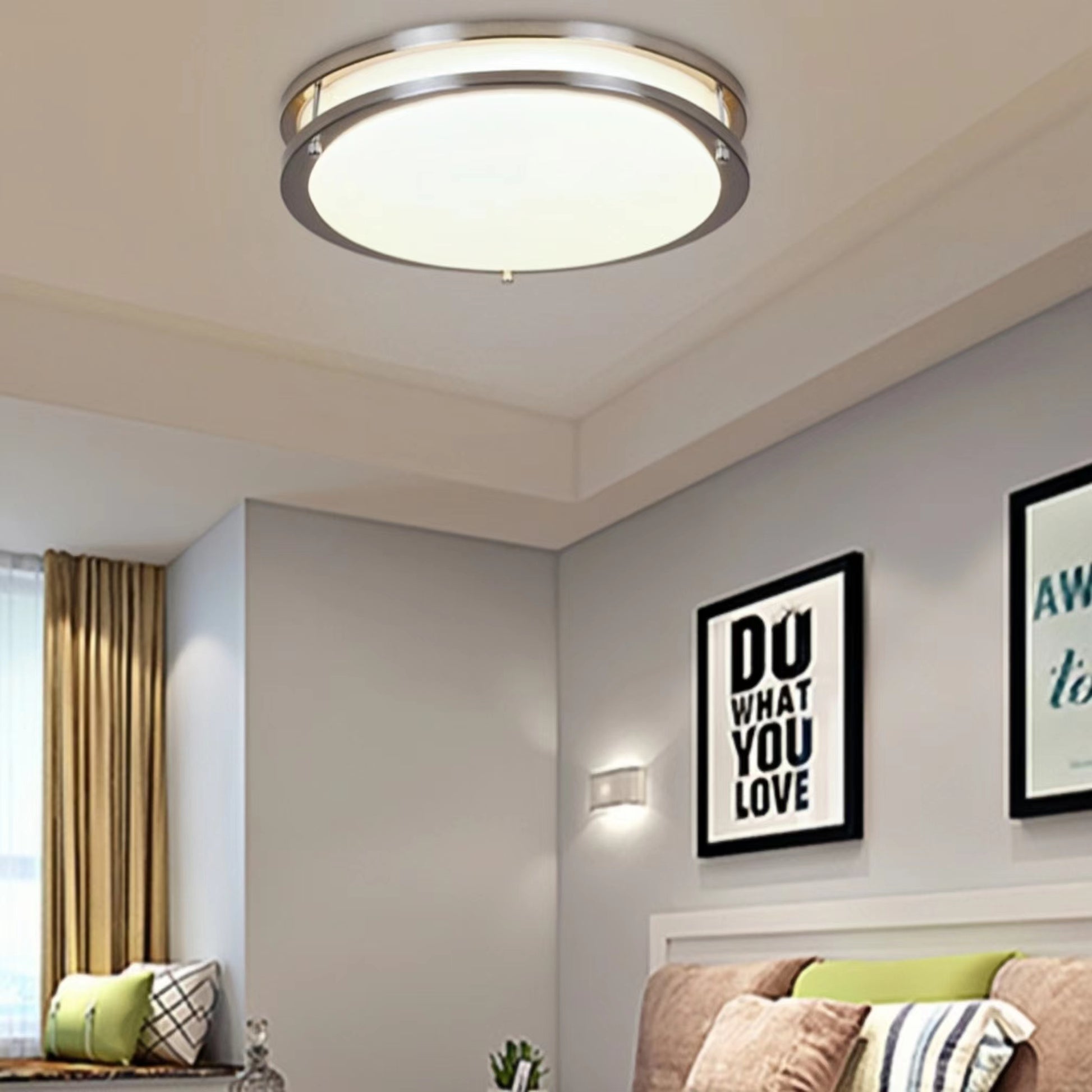 Modern Flush Mount Dimmable LED Ceiling Lamp