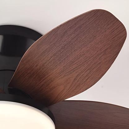 Ventilateur plafond avec lumière et télécommande moderne et minimaliste à 5 pales