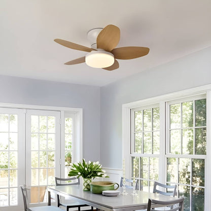Ventilateur plafond avec lumière et télécommande moderne et minimaliste à 5 pales