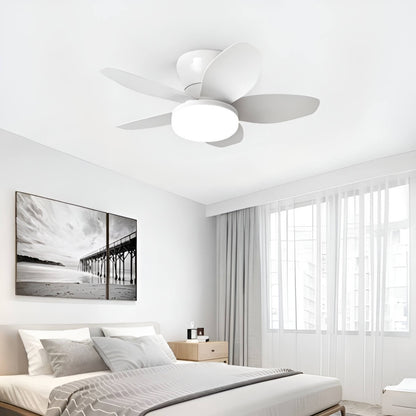 Ventilateur plafond avec lumière et télécommande moderne et minimaliste à 5 pales