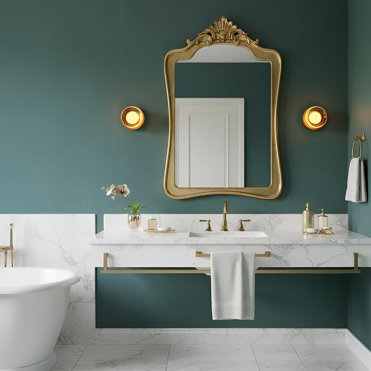 Modern Minimalsit LED Bathroom Wall Light with Glass Shade