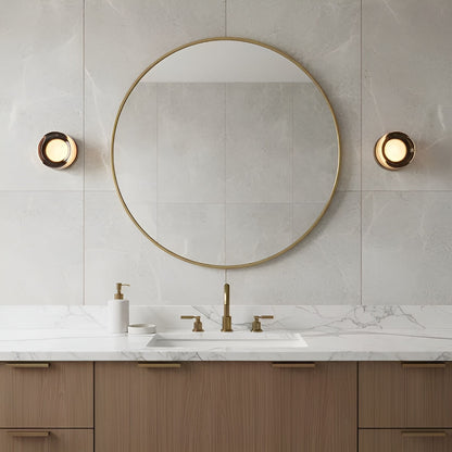 Modern Minimalsit LED Bathroom Wall Light with Glass Shade