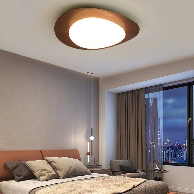 Modern Pebble Shaped Flush Mount Ceiling Lamp