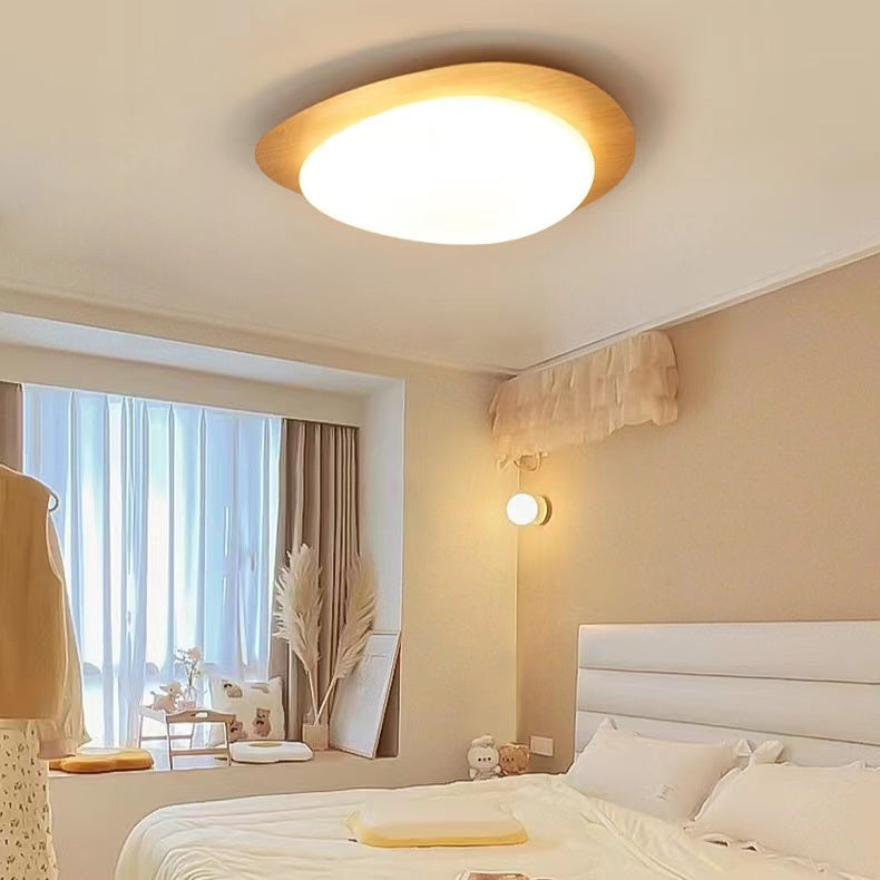 Modern Pebble Shaped Flush Mount Ceiling Lamp