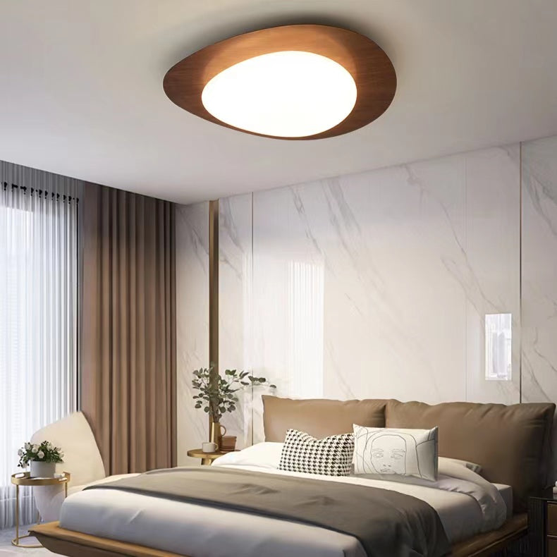 Modern Pebble Shaped Flush Mount Ceiling Lamp