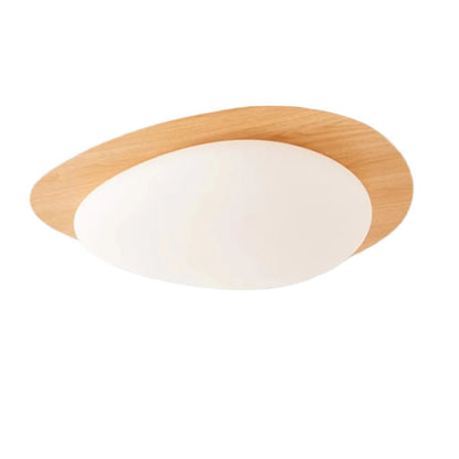 Modern Pebble Shaped Flush Mount Ceiling Lamp