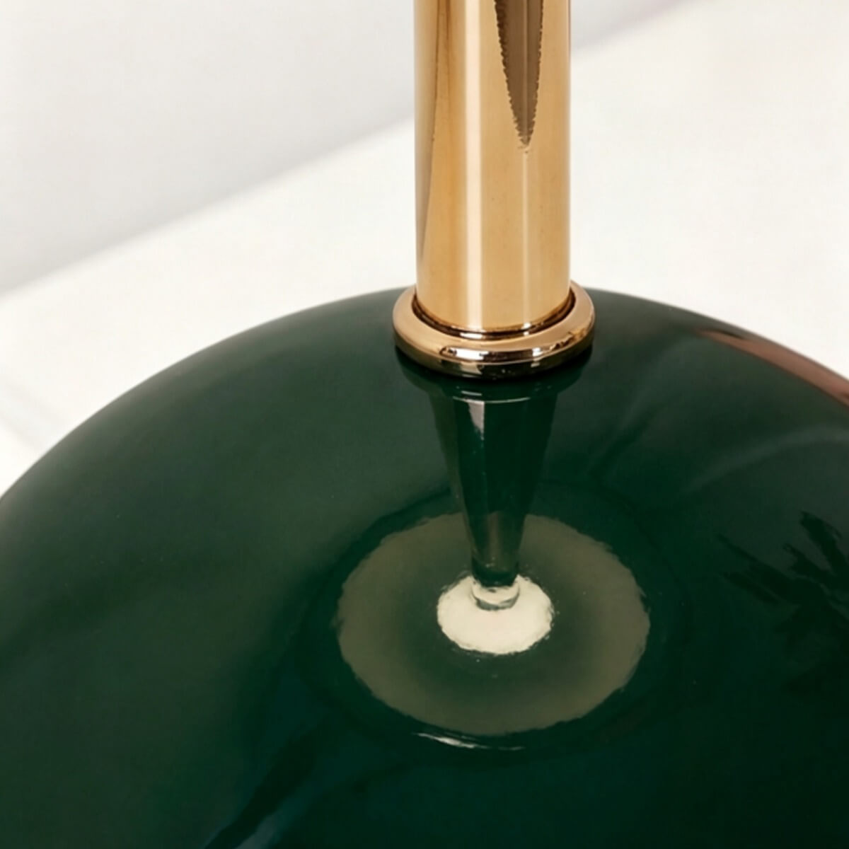 Modern Rechargeable Glass Table Lamp with Amber Shade