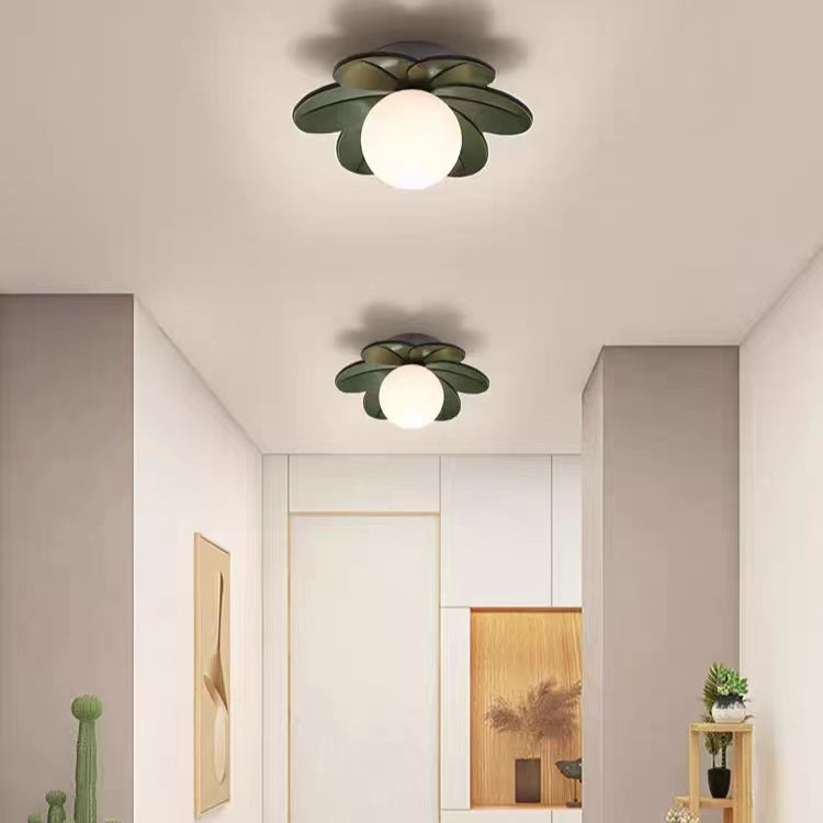 Modern Macaron Resin Cream Flower Ceiling Lamp