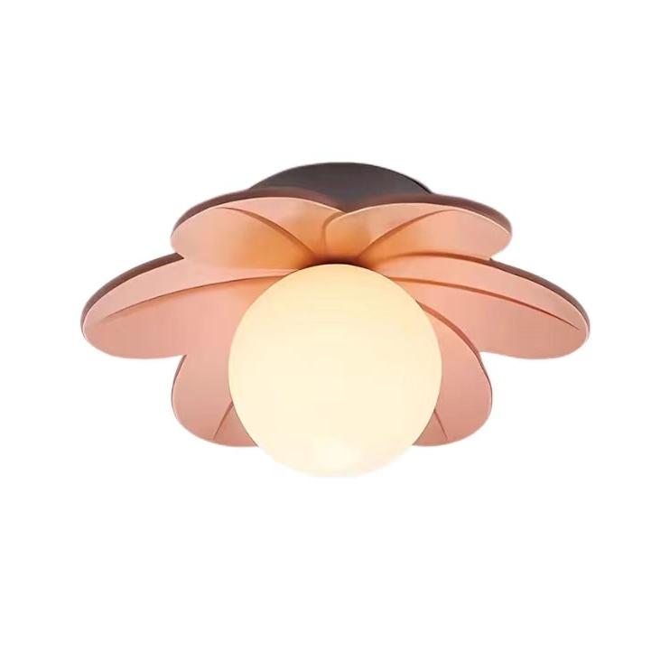 Modern Macaron Resin Cream Flower Ceiling Lamp