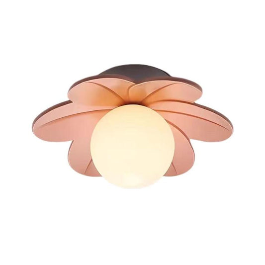 Modern Macaron Resin Cream Flower Ceiling Lamp