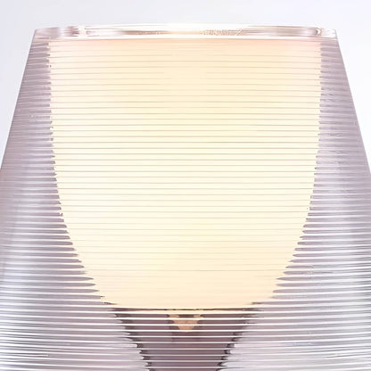 Modern Transparent Shade Chrome Table Lamp