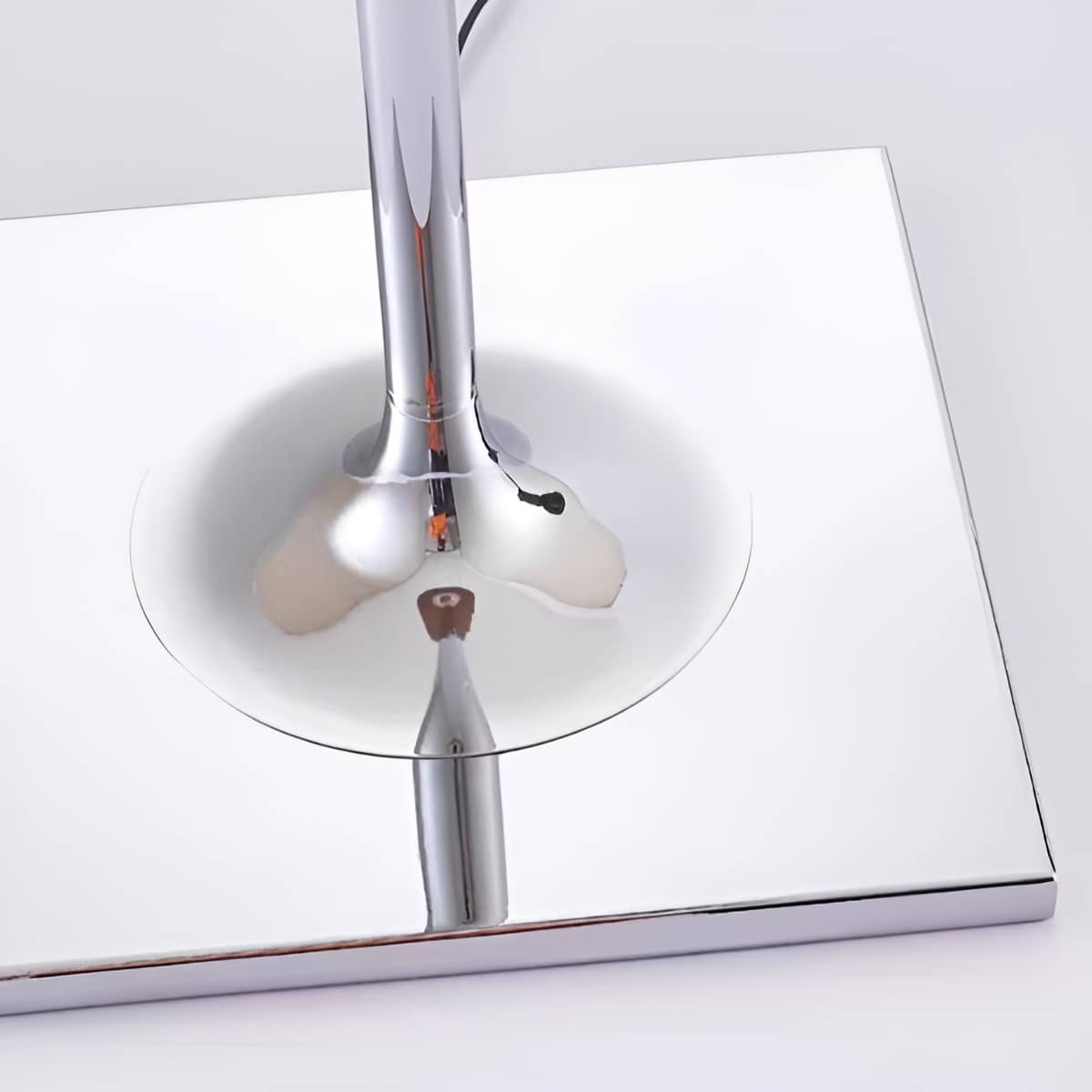Modern Transparent Shade Chrome Table Lamp
