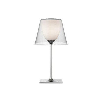 Modern Transparent Shade Chrome Table Lamp