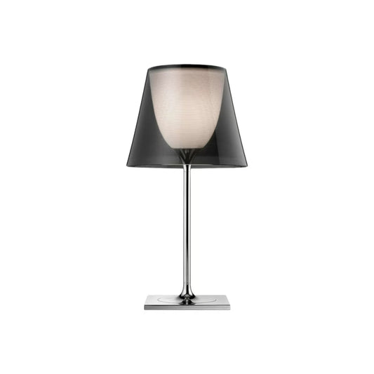 Modern Transparent Shade Chrome Table Lamp