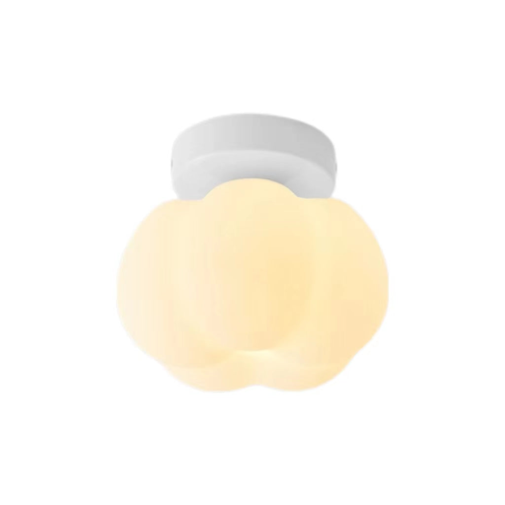 Modern Cream Pumpkin Ceiling Lamp