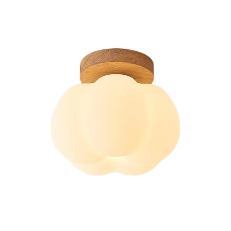 Modern Cream Pumpkin Ceiling Lamp