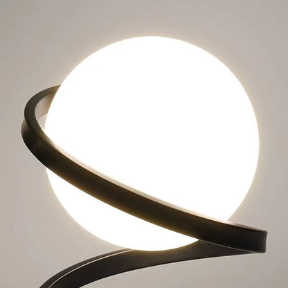 Modern Spiral Glass Ball Table Lamp