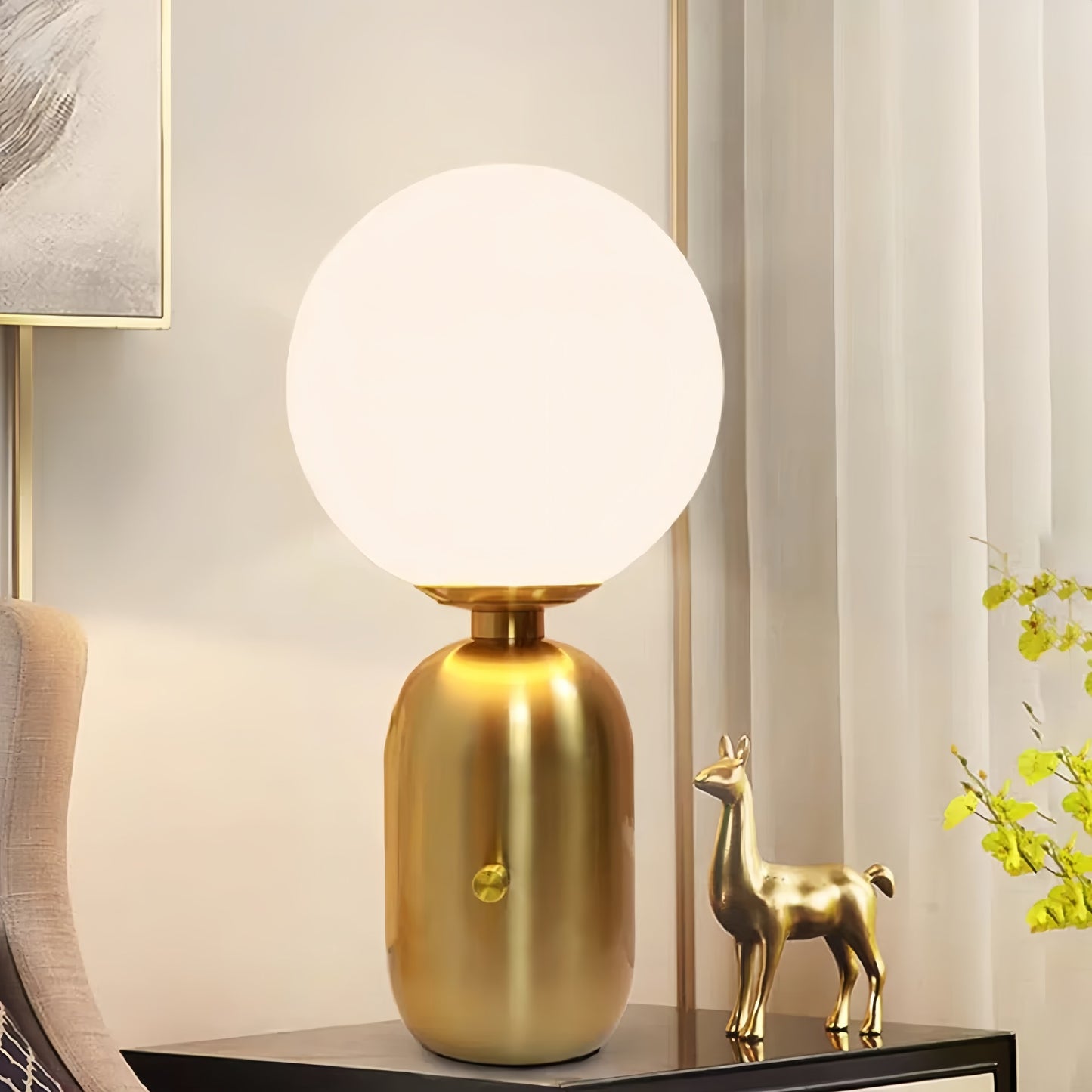 Modern Aballs Bedside Gold Table Lamp