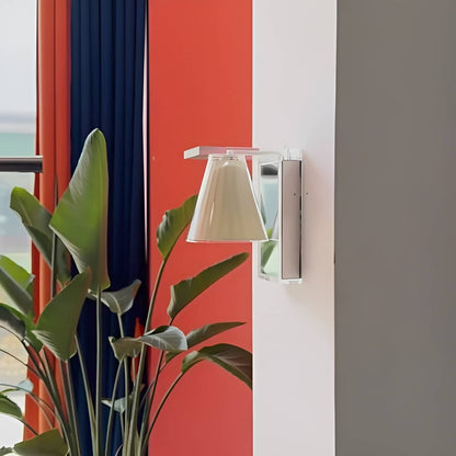 Modern Bauhaus Acrylic Decorative Wall Sconce with White Shade