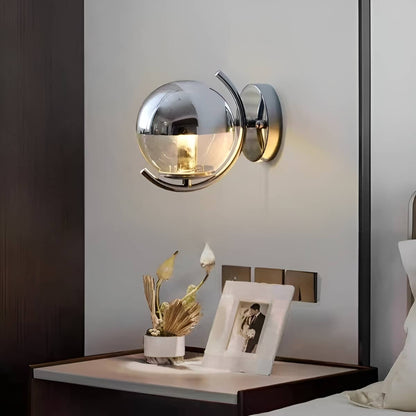 Modern Bauhaus Chrome Glass Wall Light