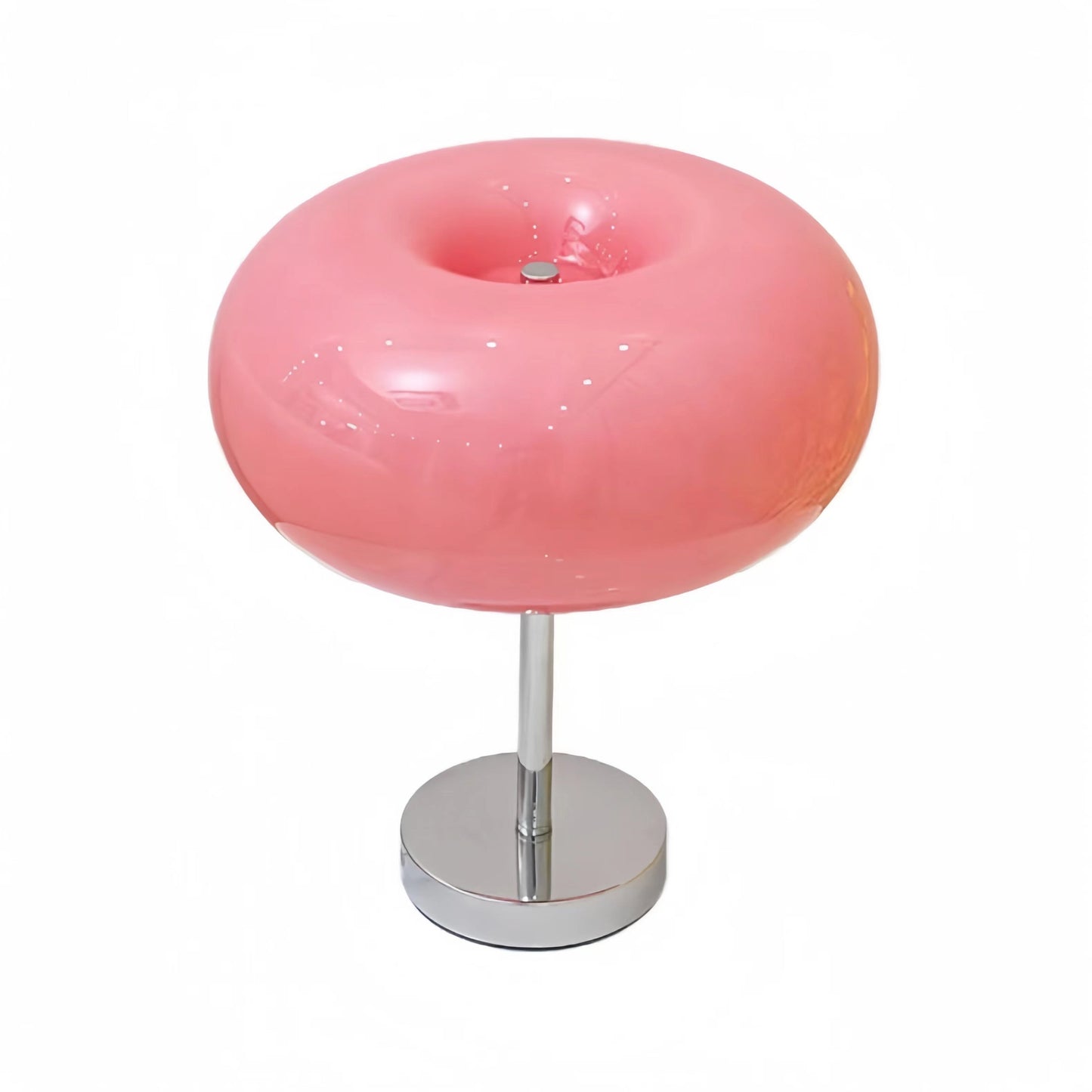 Modern Bauhaus Donut Glass Pink Table Lamp