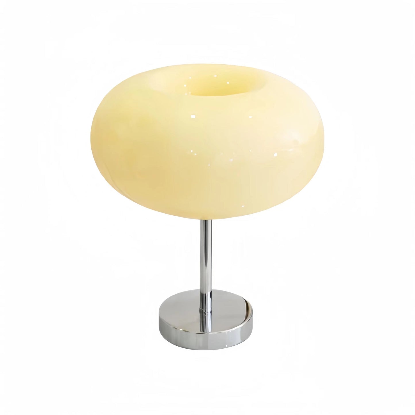 Modern Bauhaus Donut Glass Beige Table Lamp