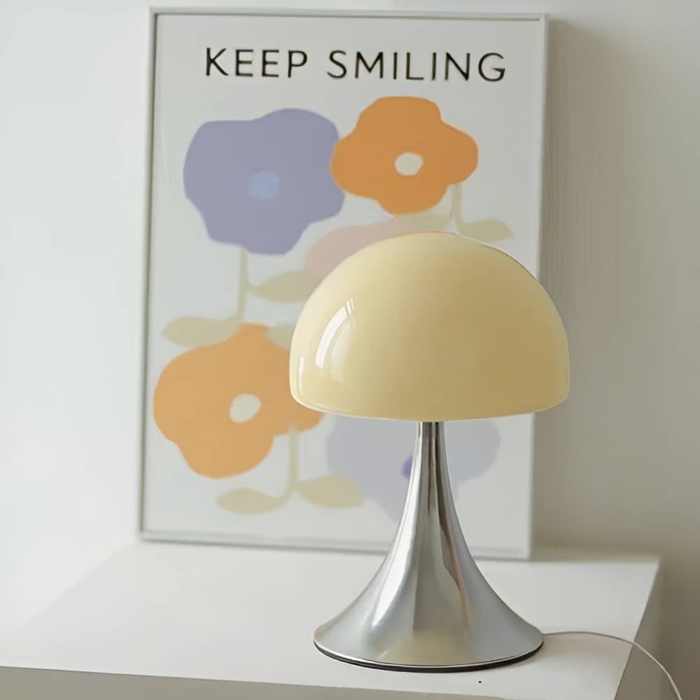 Modern Bauhaus Mushroom Glass Bedside Lamp