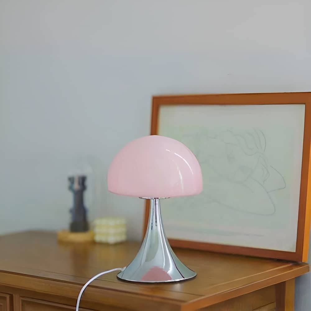 Modern Bauhaus Mushroom Glass Bedside Lamp