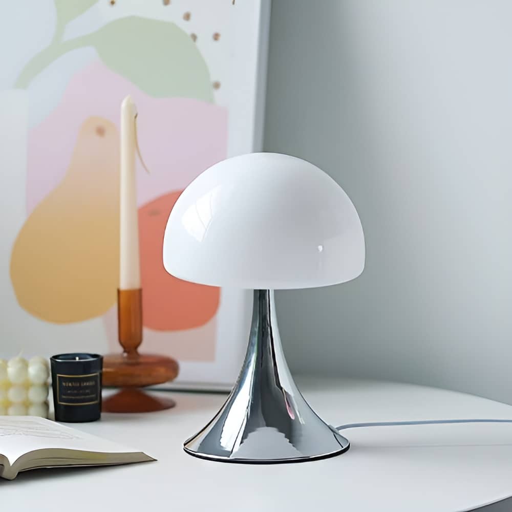 Modern Bauhaus Mushroom Glass Bedside Lamp