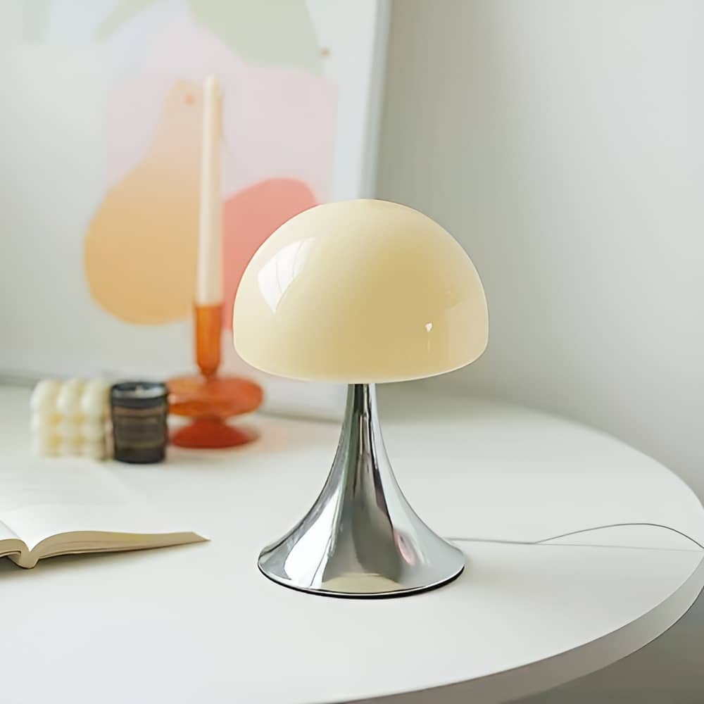 Modern Bauhaus Mushroom Glass Bedside Lamp