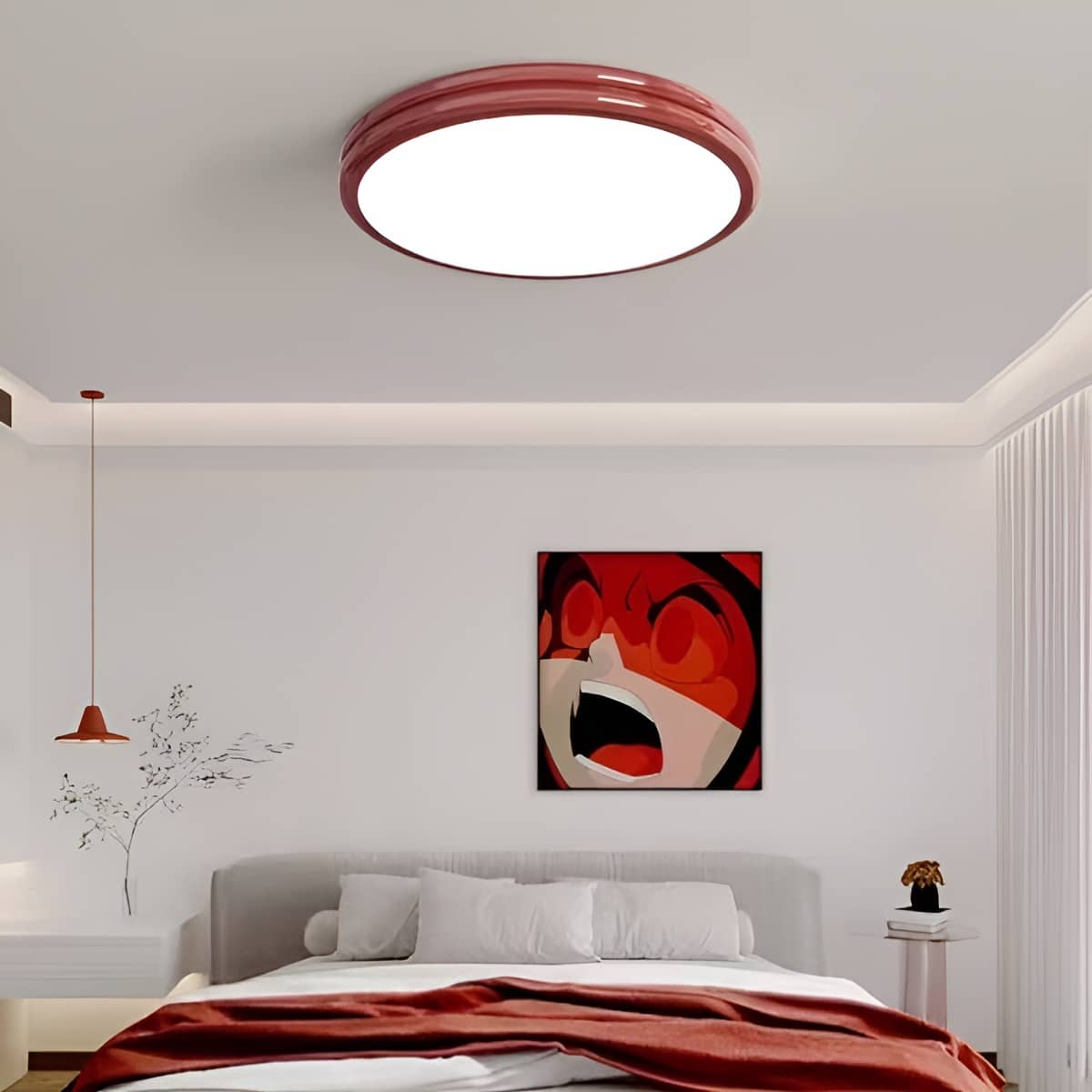 Modern Bauhaus Simple Round LED Bedroom Ceiling Light