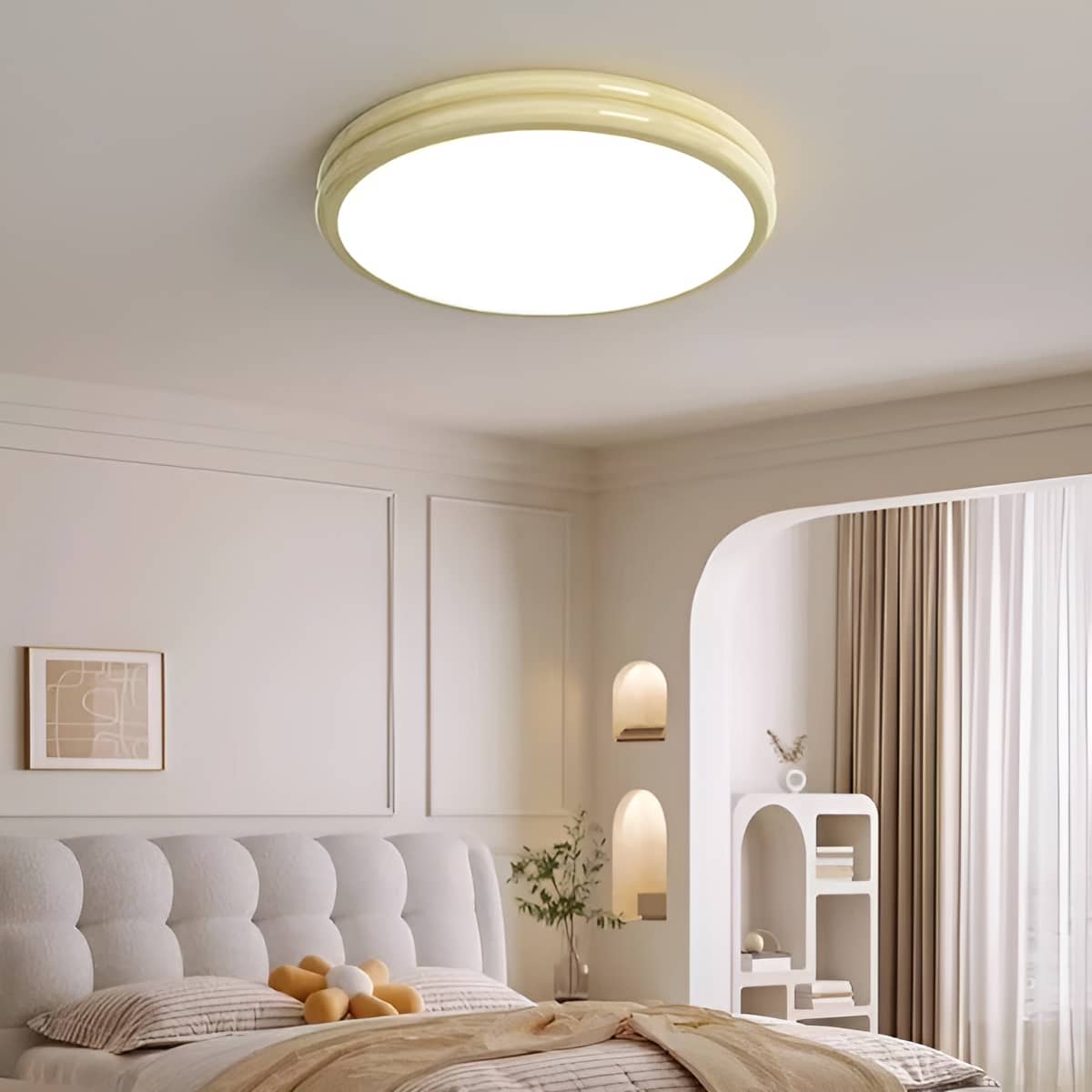 Modern Bauhaus Simple Round LED Bedroom Ceiling Light
