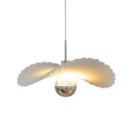 Scandinavian Chamomile Ribbed White Pendant Light