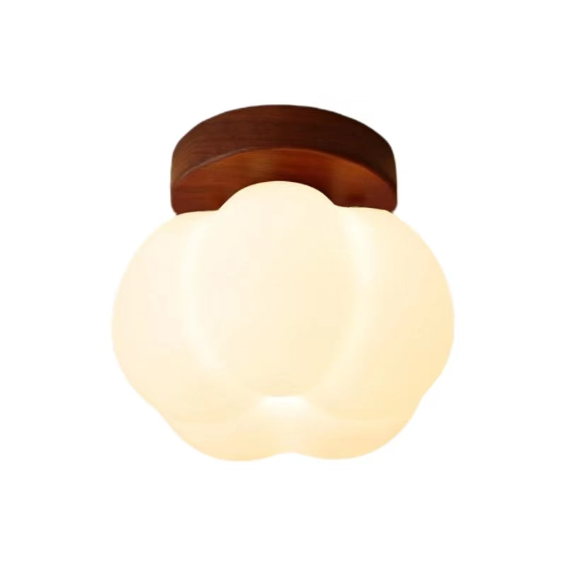 Modern Cream Pumpkin Ceiling Lamp