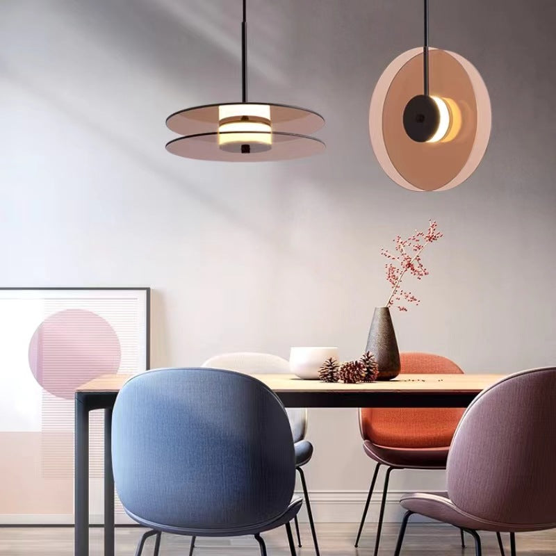 Modern Creative Double Disc Pendant Light