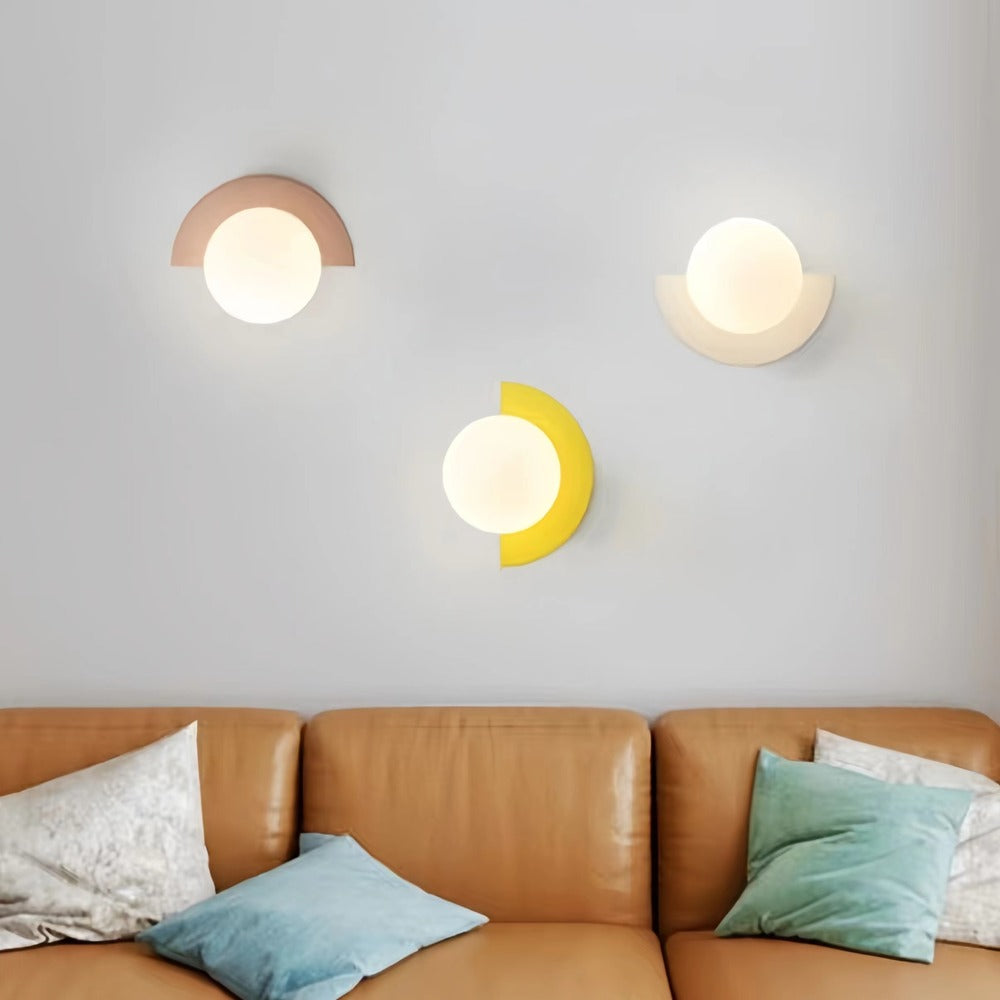 Modern Creative Macaron Semicircle Wall Sconce