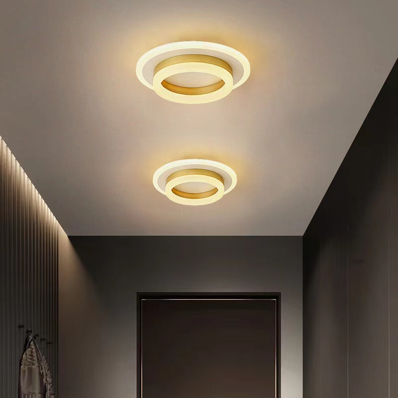 Modern Double Layer Geometric Ceiling Lamp