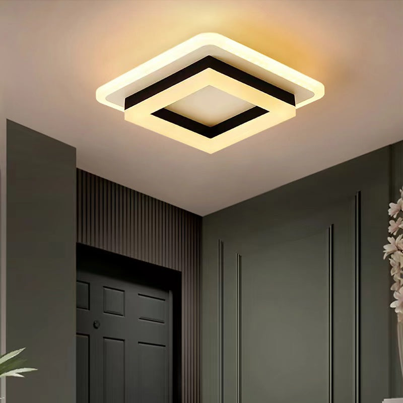 Modern Double Layer Geometric Ceiling Lamp