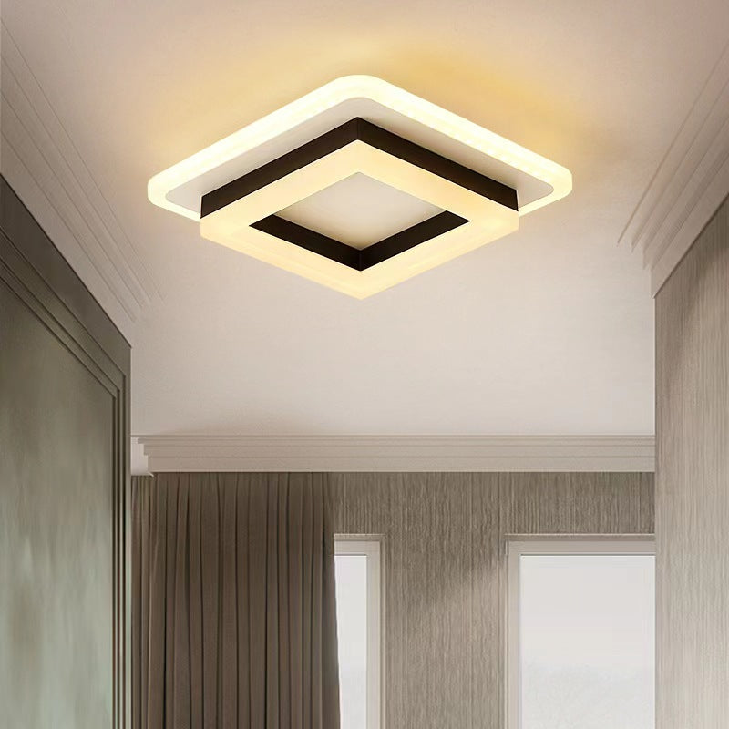 Modern Double Layer Geometric Ceiling Lamp