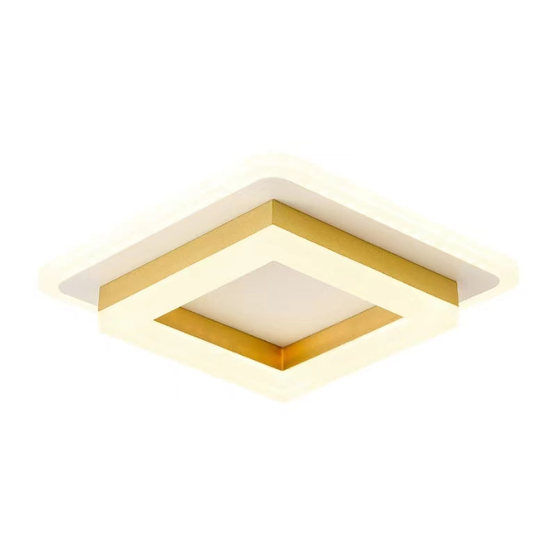 Modern Double Layer Geometric Ceiling Lamp