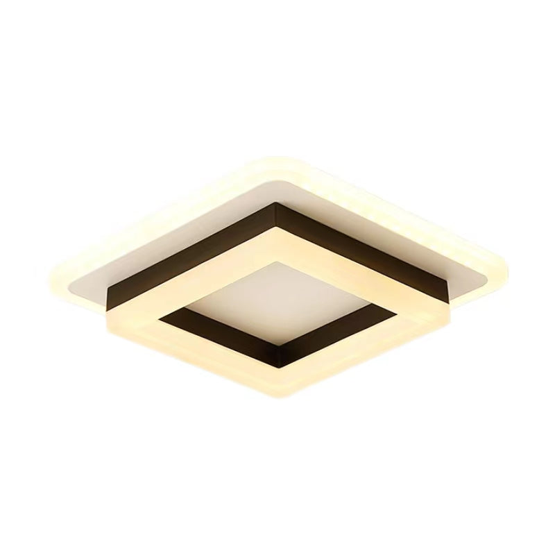 Modern Double Layer Geometric Ceiling Lamp