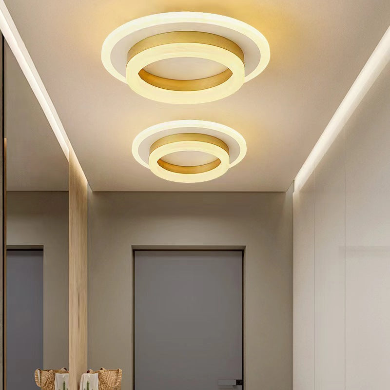 Modern Double Layer Geometric Ceiling Lamp