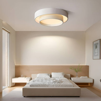 Modern Double Layer Round LED Flush Mount Ceiling Light for Bedroom